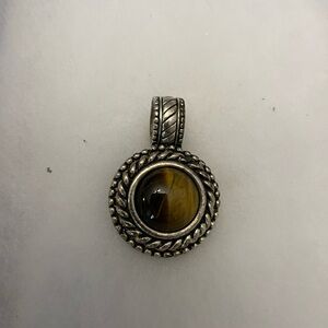 Premier jewelry Tigers Eye pendant silver